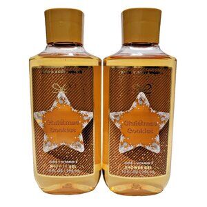Bath & Body Works CHRISTMAS COOKIES Shower Gel Body Wash SET OF 2 Holiday NEW!